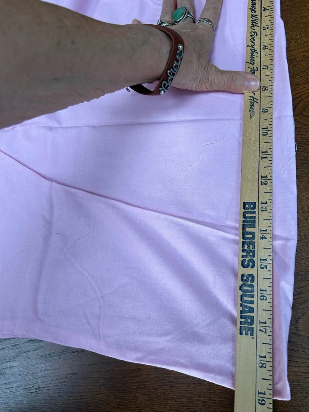 2 /set- Light Pink Cotton Fabric Pillowcases, large. (See measurements photos.)